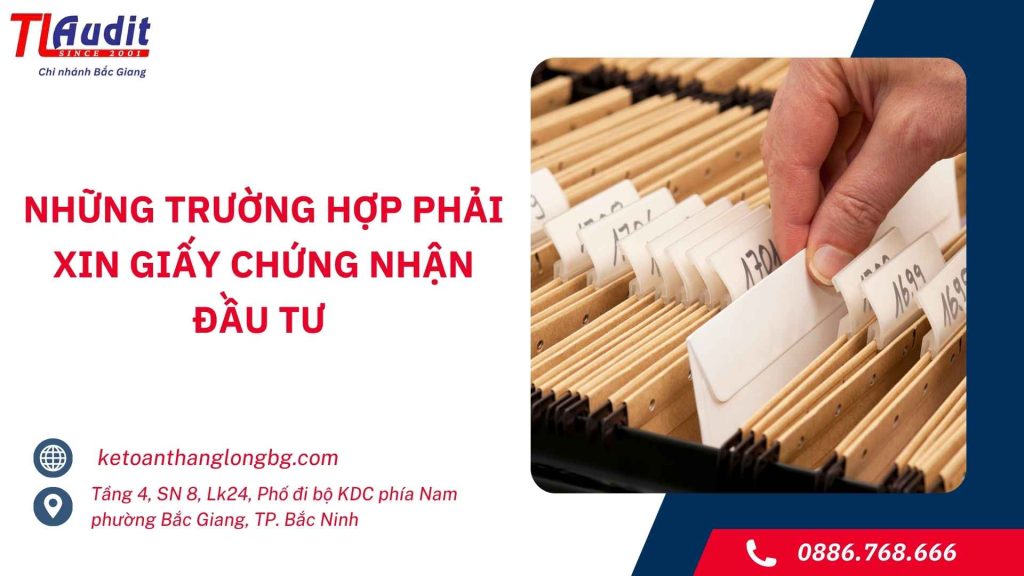 Những trường hợp phải xin giấy chứng nhận đầu tư